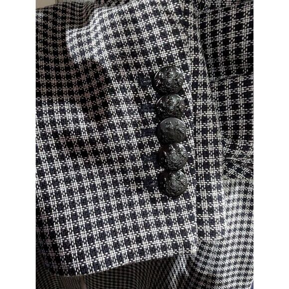 Veronica Beard Classic Long and Lean Dickey Blazer Black & White Jacket Size 10 - Picture 9 of 10